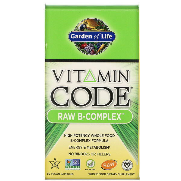 <img alt="Garden of Life, Vitamin Code, Raw B-Complex, 60 Vegan Caps" title="Garden of Life, Vitamin Code, Raw B-Complex, 60 Vegan Caps,658010113809"