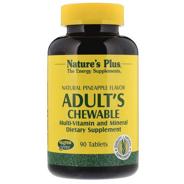 <img alt="Natures Plus, Adults Chewable Multi-Vitamin and Mineral, Natural Pineapple Flavor, 90 Tablets" title="Natures Plus, Adults Chewable Multi-Vitamin and Mineral, Natural Pineapple Flavor, 90 Tablets,097467030879"