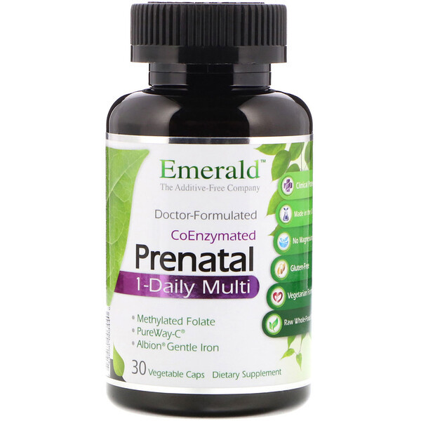 <img alt="Emerald Laboratories, CoEnzymated Prenatal 1-Daily Multi, 30 Vegetable Caps" title="Emerald Laboratories, CoEnzymated Prenatal 1-Daily Multi, 30 Vegetable Caps,743650003440"