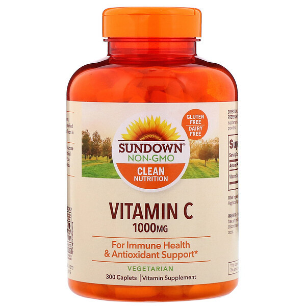 <img alt="Sundown Naturals, Vitamin C, 1000 mg, 300 Caplets" title="Sundown Naturals, Vitamin C, 1000 mg, 300 Caplets,030768025052"