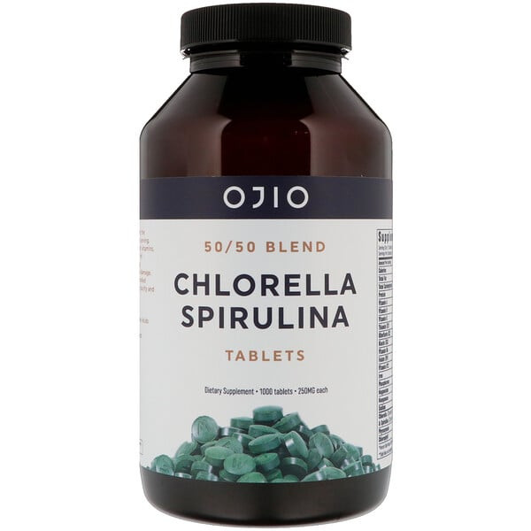 <img alt="Ojio, Chlorella Spirulina, 50/50 Blend, 250 mg , 1000 Tablets" title="Ojio, Chlorella Spirulina, 50/50 Blend, 250 mg , 1000 Tablets,845772003121"