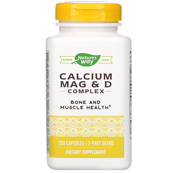 <img alt="Natures Way, Calcium Mag & D Complex, 250 Capsules" title="Natures Way, Calcium Mag & D Complex, 250 Capsules,033674414217"