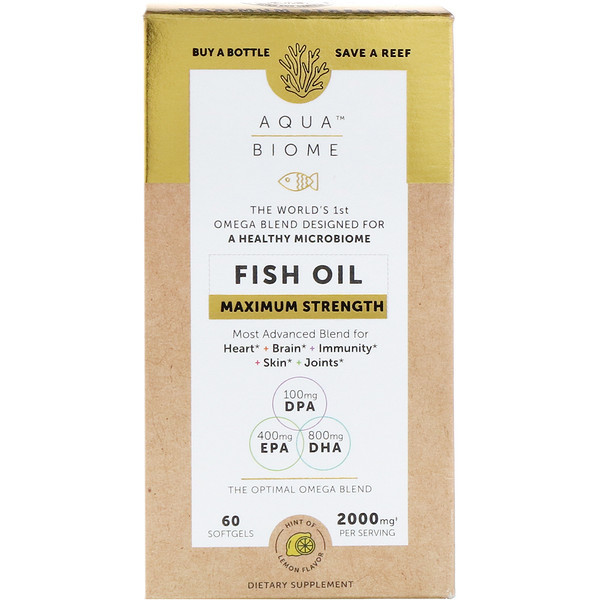 <img alt="Enzymedica, Aqua Biome, Fish Oil, Maximum Strength, Lemon Flavor, 60 Softgels" title="Enzymedica, Aqua Biome, Fish Oil, Maximum Strength, Lemon Flavor, 60 Softgels,670480100127"