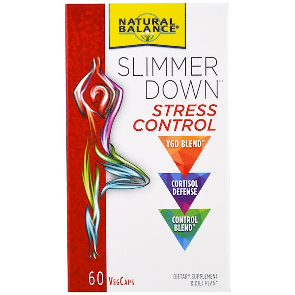 Natural Balance, Slimmer Down Stress Control, 60 Veggie Caps