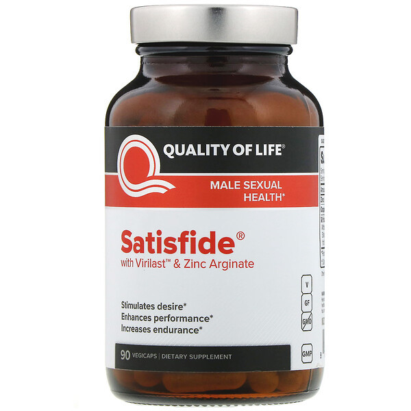 <img alt="Quality of Life Labs, Satisfide with Virilast & Zinc Arginate, 90 Vegicaps" title="Quality of Life Labs, Satisfide with Virilast & Zinc Arginate, 90 Vegicaps,812259003486"