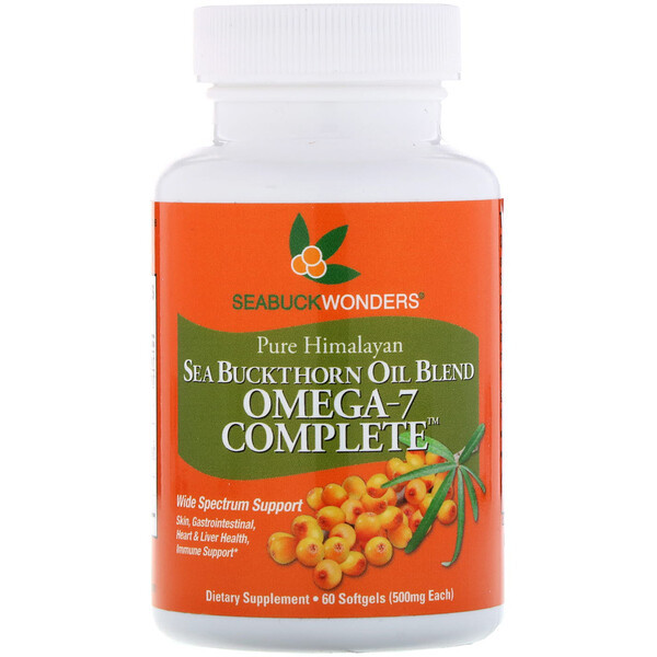 <img alt="SeaBuckWonders, Omega-7 Complete, Sea Buckthorn Oil Blend, 500 mg, 60 Softgels" title="SeaBuckWonders, Omega-7 Complete, Sea Buckthorn Oil Blend, 500 mg, 60 Softgels,674756780112"