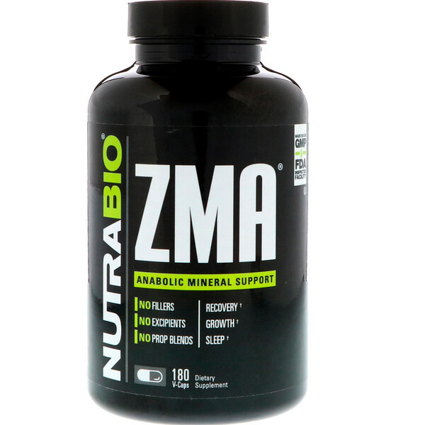 <img alt="NutraBio Labs, ZMA, 180 Vegetable Capsules" title="NutraBio Labs, ZMA, 180 Vegetable Capsules,649908522162"