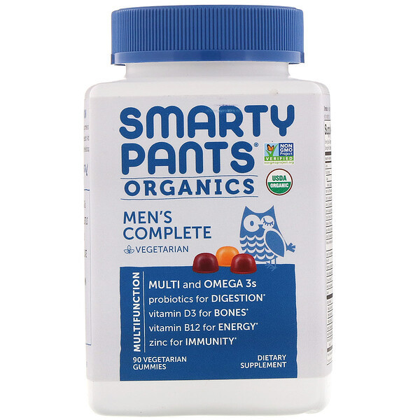 <img alt="SmartyPants, Organic, Mens Complete, 90 Vegetarian Gummies" title="SmartyPants, Organic, Mens Complete, 90 Vegetarian Gummies,817053020974"
