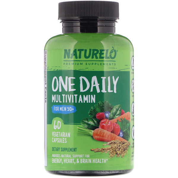 <img alt="NATURELO, One Daily Multivitamin for Men 50+, 60 Vegetarian Capsules" title="NATURELO, One Daily Multivitamin for Men 50+, 60 Vegetarian Capsules,628110628411"