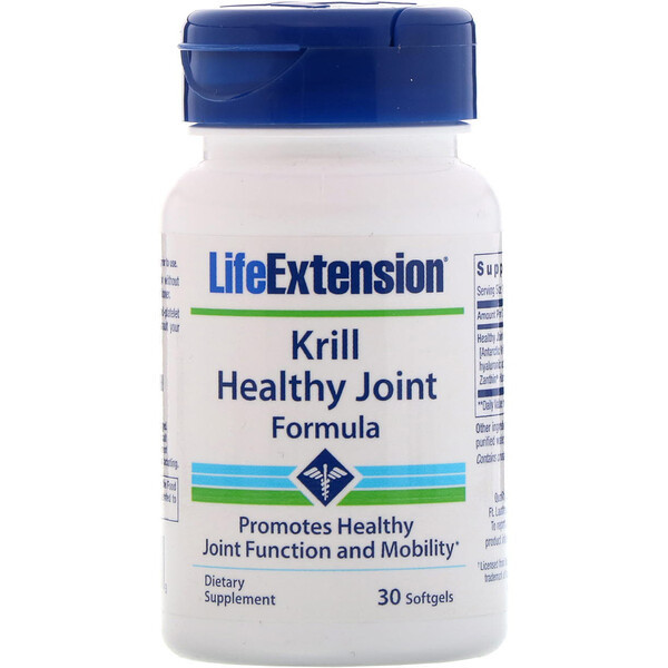 <img alt="Life Extension, Krill Healthy Joint Formula, 30 Softgels" title="Life Extension, Krill Healthy Joint Formula, 30 Softgels,737870160038"