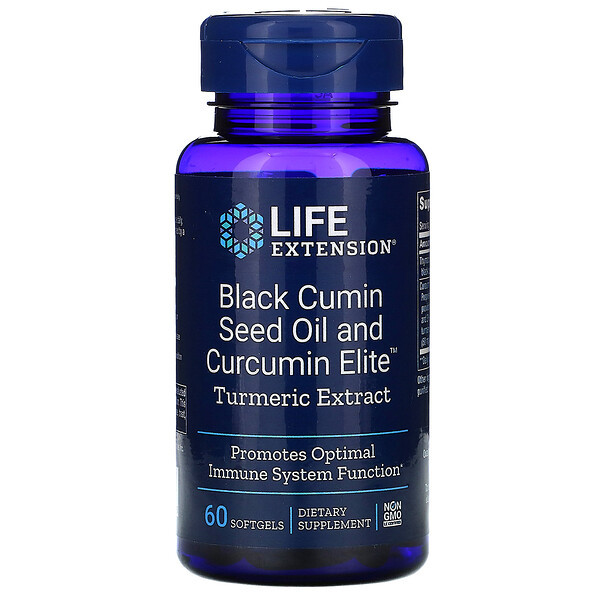 <img alt="Life Extension, Black Cumin Seed Oil and Curcumin Elite Turmeric Extract, 60 Softgels" title="Life Extension, Black Cumin Seed Oil and Curcumin Elite Turmeric Extract, 60 Softgels,737870231066"