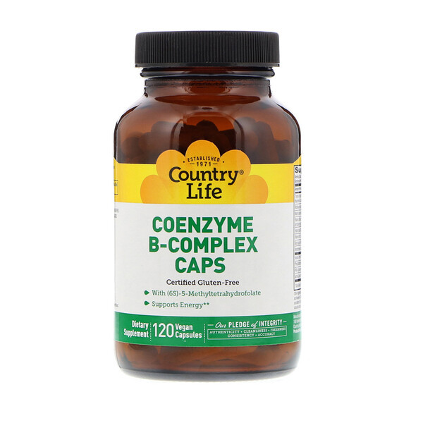 <img alt="Country Life, Coenzyme B-Complex Caps, 120 Vegan Capsules" title="Country Life, Coenzyme B-Complex Caps, 120 Vegan Capsules,015794064190"