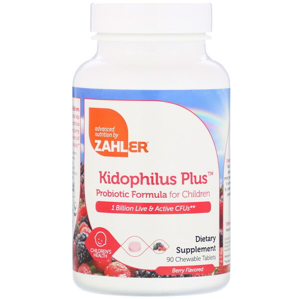 <img alt="Zahler, Kidophilus Plus, Probiotic Formula For Children, Berry Flavored, 90 Chewable Tablets" title="Zahler, Kidophilus Plus, Probiotic Formula For Children, Berry Flavored, 90 Chewable Tablets,848998081201"