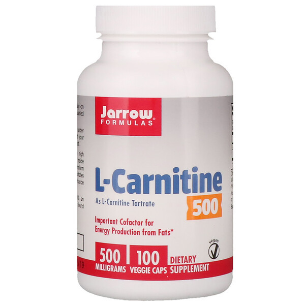 <img alt="Jarrow Formulas, L-Carnitine 500, 500 mg, 100 Veggie Caps" title="Jarrow Formulas, L-Carnitine 500, 500 mg, 100 Veggie Caps,790011020028"