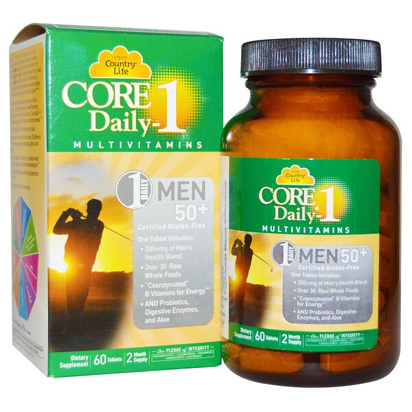 <img alt="Country Life, Core Daily-1, Multivitamins, Men 50+, 60 Tablets" title="Country Life, Core Daily-1, Multivitamins, Men 50+, 60 Tablets,015794081944"