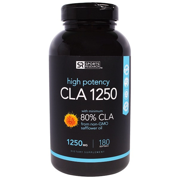 <img alt="Sports Research, CLA 1250, 1250 mg, 180 Softgels" title="Sports Research, CLA 1250, 1250 mg, 180 Softgels,023249004387"