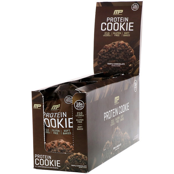 <img alt="MusclePharm, Protein Cookie, Triple Chocolate, 12 Cookies, 1.83 oz (52 g) Each" title="MusclePharm, Protein Cookie, Triple Chocolate, 12 Cookies, 1.83 oz (52 g) Each,810002500183"