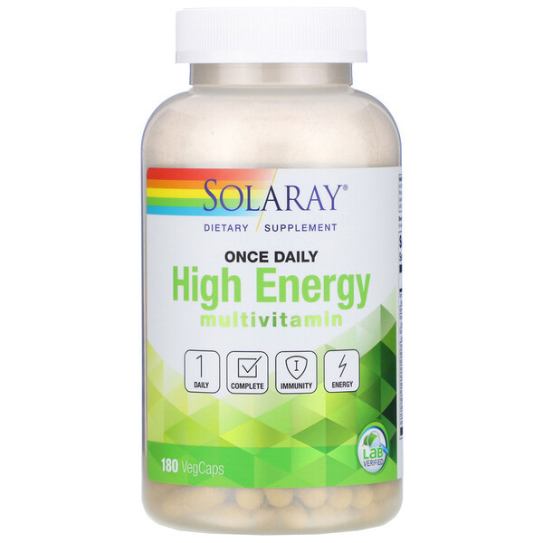 <img alt="Solaray, Once Daily High Energy, Multi-Vita-Min, 180 Vegetarian Capsules" title="Solaray, Once Daily High Energy, Multi-Vita-Min, 180 Vegetarian Capsules,076280473124"