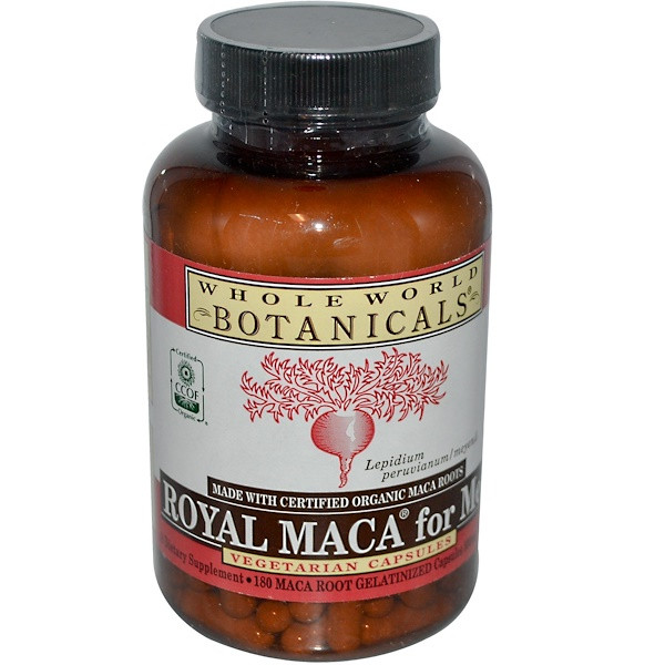 <img alt="Whole World Botanicals, Royal Maca for Men, Gelatinized, 500 mg, 180 Vegetarian Capsules" title="Whole World Botanicals, Royal Maca for Men, Gelatinized, 500 mg, 180 Vegetarian Capsules,691195001059"