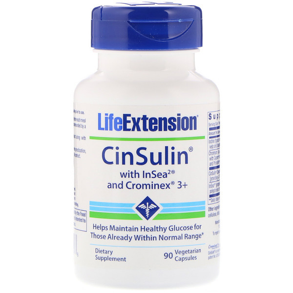 <img alt="Life Extension, CinSulin with InSea2 & Crominex 3+, 90 Vegetarian Capsules" title="Life Extension, CinSulin with InSea2 & Crominex 3+, 90 Vegetarian Capsules,737870150398"