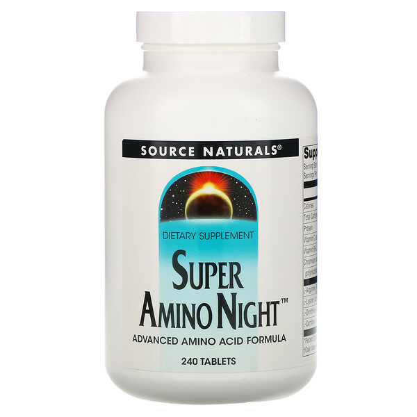 <img alt="Source Naturals, Super Amino Night, 240 Tablets" title="Source Naturals, Super Amino Night, 240 Tablets,021078001140"