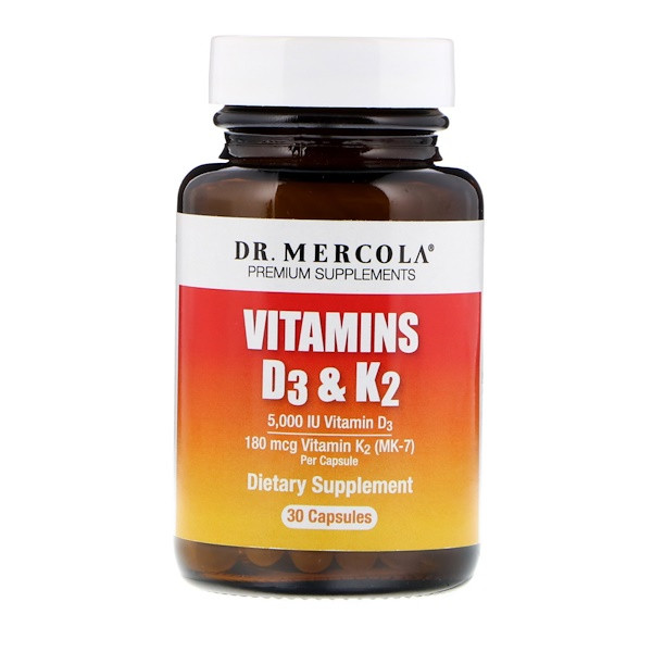 <img alt="Dr. Mercola, Vitamins D3 & K2, 30 Capsules" title="Dr. Mercola, Vitamins D3 & K2, 30 Capsules,813006016919"