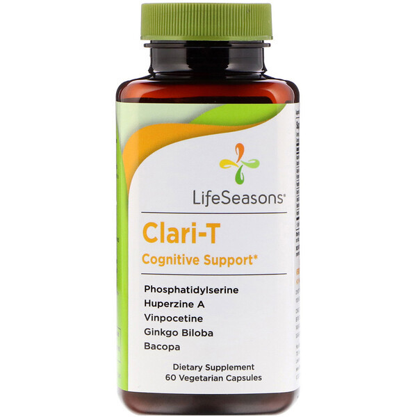 <img alt="LifeSeasons, Clari-T Cognitive Support, 60 Vegetarian Capsules" title="LifeSeasons, Clari-T Cognitive Support, 60 Vegetarian Capsules,853760002094"