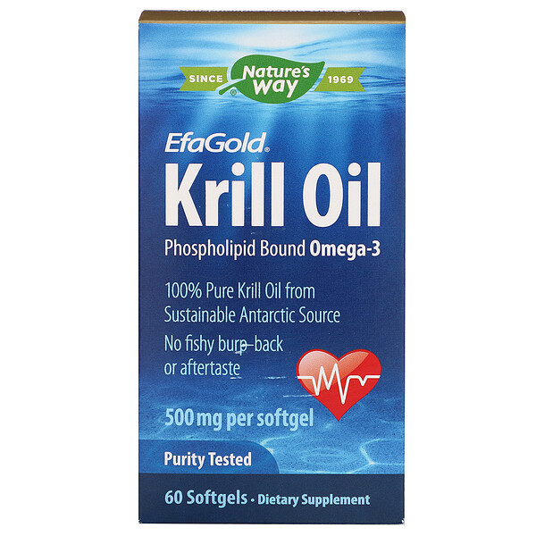 <img alt="Natures Way, EfaGold Krill Oil - 500 mg - 60 Softgels" title="Natures Way, EfaGold Krill Oil - 500 mg - 60 Softgels,033674154328"