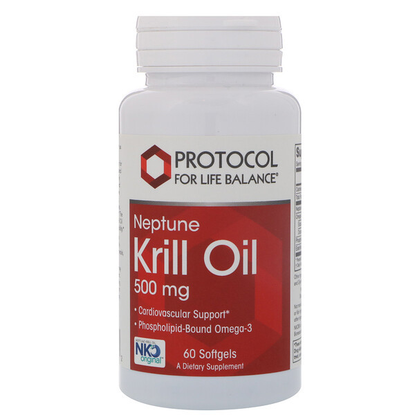 <img alt="Protocol for Life Balance, Neptune Krill Oil, 500 mg, 60 Softgels" title="Protocol for Life Balance, Neptune Krill Oil, 500 mg, 60 Softgels,707359116252"