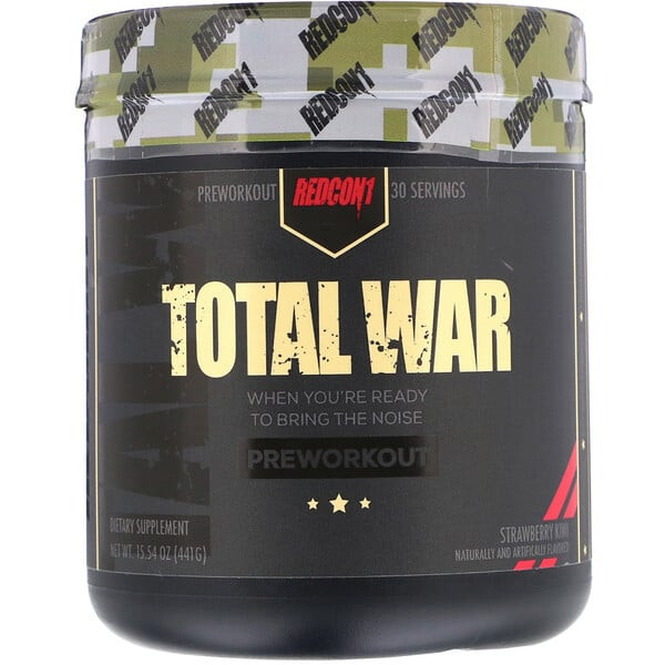 Redcon1, Total War, Preworkout, Strawberry Kiwi, 15.54 oz (441 g)