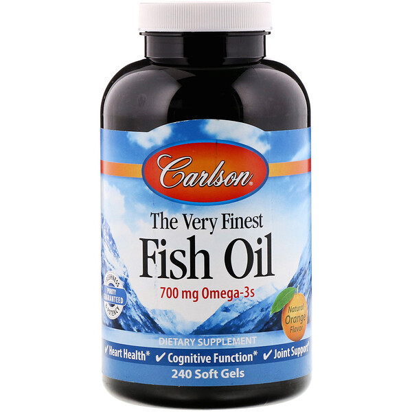 <img alt="Carlson Labs, The Very Finest Fish Oil, Natural Orange Flavor, 700 mg, 240 Soft Gels" title="Carlson Labs, The Very Finest Fish Oil, Natural Orange Flavor, 700 mg, 240 Soft Gels,088395016424"