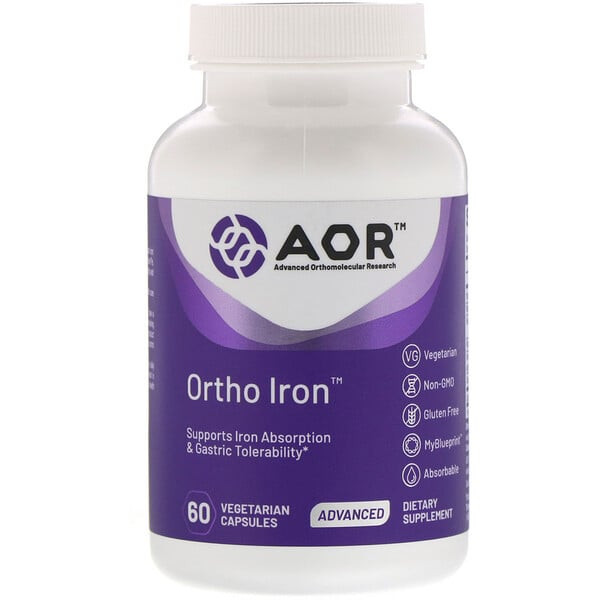<img alt="Advanced Orthomolecular Research AOR, Ortho Iron, 60 Vegetarian Capsules" title="Advanced Orthomolecular Research AOR, Ortho Iron, 60 Vegetarian Capsules,624917083187"