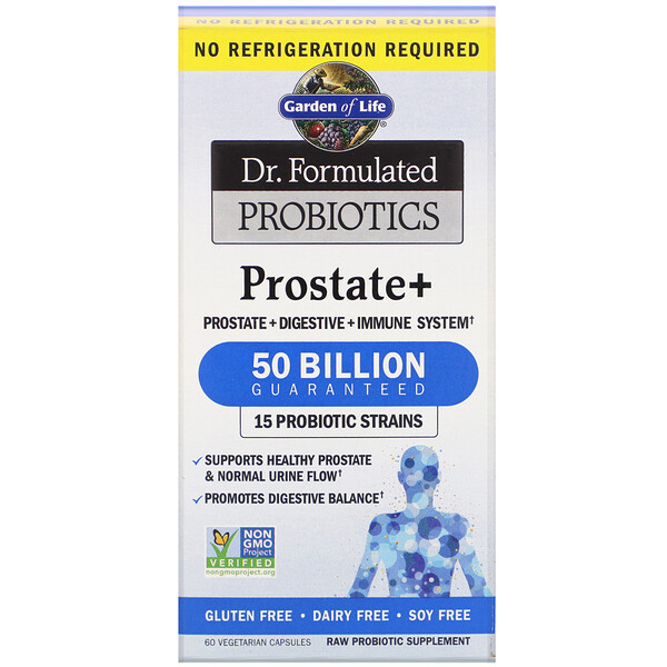 <img alt="Garden of Life, Dr. Formulated Probiotics, Prostate+, 60 Veggie Caps" title="Garden of Life, Dr. Formulated Probiotics, Prostate+, 60 Veggie Caps,658010120050"