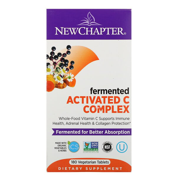 <img alt="New Chapter, Activated C Food Complex, 180 Vegetarian Tablets" title="New Chapter, Activated C Food Complex, 180 Vegetarian Tablets,727783006318"