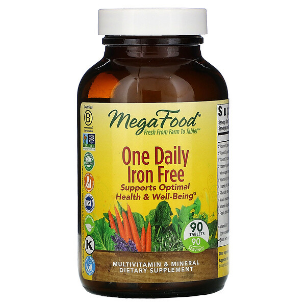 <img alt="MegaFood, One Daily, Iron Free, 90 Tablets" title="MegaFood, One Daily, Iron Free, 90 Tablets,051494101940"