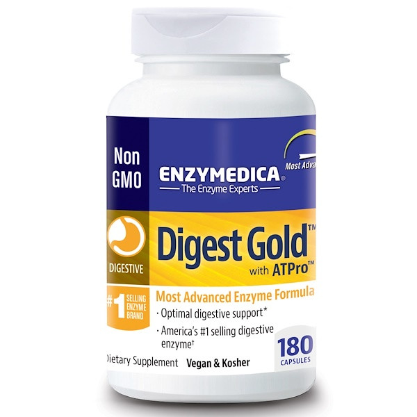 <img alt="Enzymedica, Digest Gold, with ATPro, 180 Capsules" title="Enzymedica, Digest Gold, with ATPro, 180 Capsules,670480202142"