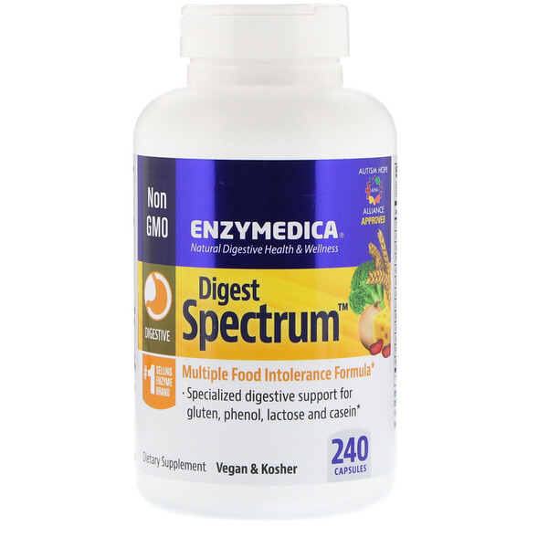<img alt="Enzymedica, Digest Spectrum, 240 Capsules" title="Enzymedica, Digest Spectrum, 240 Capsules,670480291733"
