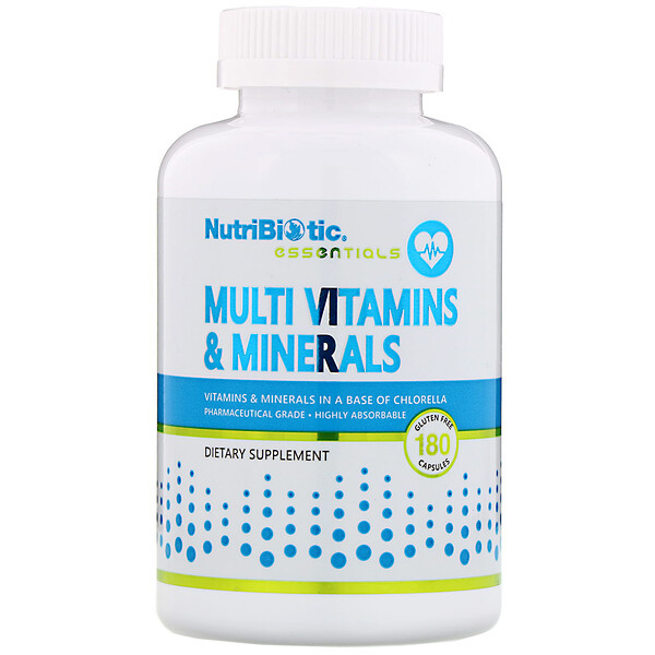 <img alt="NutriBiotic Multi Vitamins & Minerals -- 180 Capsules" title="NutriBiotic Multi Vitamins & Minerals -- 180 Capsules,728177001216"