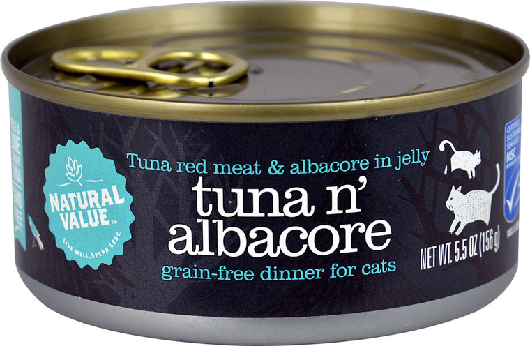 Natural Value Grain Free Dinner for Cats Tuna 'N Albacore - 5.5 oz