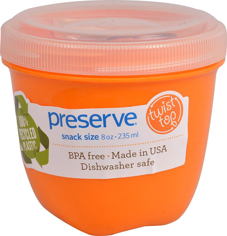 3 PACK of Preserve Food Storage Container Round Mini Orange -- 1 Container