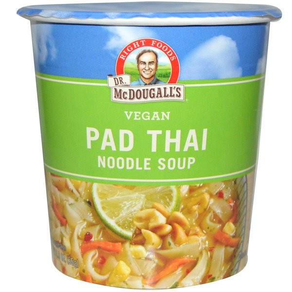 3 PACK of Dr. McDougalls Big Cup Vegan Soup Pad Thai Noodle -- 2 oz
