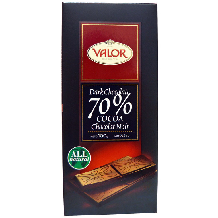 Valor, Dark Chocolate, 70% Cocoa, 3.5 oz (100 g)