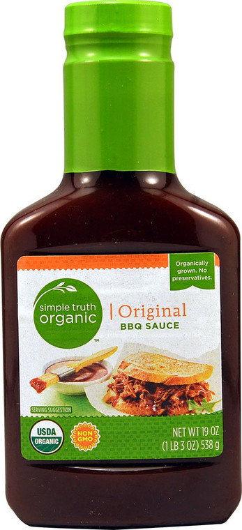 3 PACK of Simple Truth Organic BBQ Sauce Original -- 19 oz