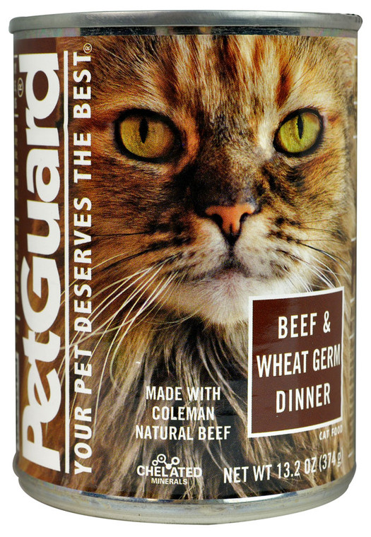 PetGuard, Canned Cat Food,  Beef and Wheat Germ Dinner - 13.2 oz