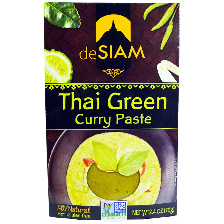 deSIAM, Thai Green Curry Paste, Hot, 2.4 oz (70 g)