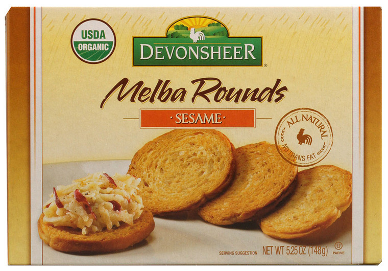 Devonsheer, Organic Melba Rounds,  Sesame - 5.25 oz