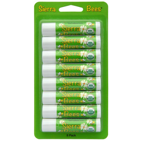 Sierra Bees, Organic Lip Balms, Mint Burst, 8 Pack, .15 oz (4.25 g) Each