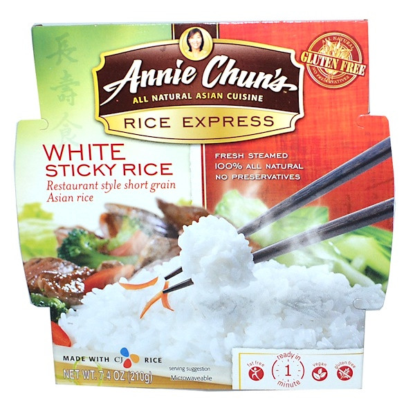 3 PACK of Annie Chuns Rice Express White Sticky Rice -- 7.4 oz