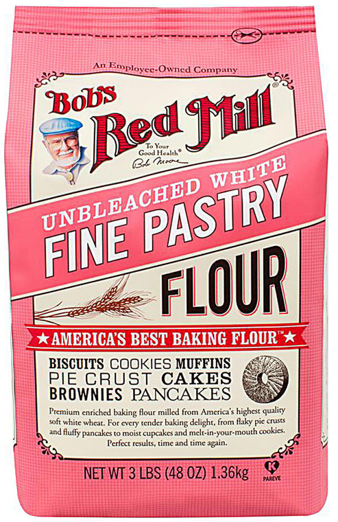 Bobs Red Mill, Unbleached White Fine Pastry Flour - 3 lbs