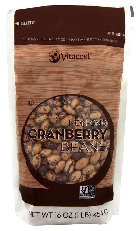 3 PACK of Vitaco Cranberry Beans - Non-GMO and Gluten Free -- 16 oz (454 g)